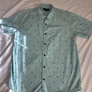 PacSun Mint Green Triangle Print Shirt